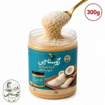 کره بادام‌زمینی ساده با روکش نارگیل روستاچی | ۳۰۰ گرمی